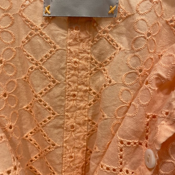 Innika Choo Peach Broderie Anglaise Mini Dress - Picture 5 of 6